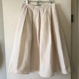 Lord & Taylor Cream / Ivory Midi Skirt, Size 6